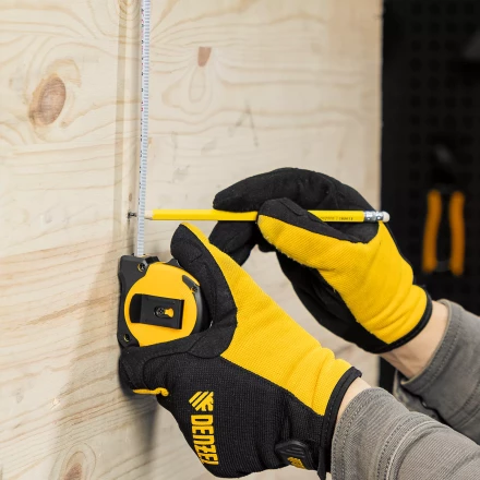 Рулетка Denzel 3м х 16мм, двухкомп. корпус, магнитный обрезиненный зацеп, 31530 купить в Урае