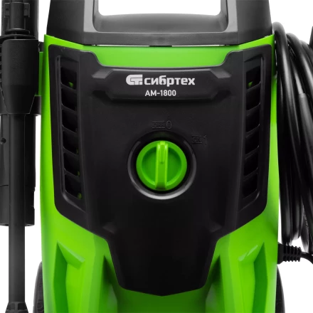 Моечная машина высокого давления Сибртех АМ-1800 58226, 1800 Вт, 140 бар, 350 л/ч, колесная купить в Урае