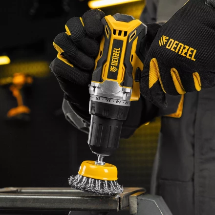 Щетка для дрели Denzel, 65 мм, Чашка, со шпилькой, нержавеющая крученая проволока 744643 купить в Урае