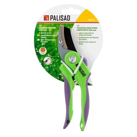 Секатор с наковальней Palisad, 200 мм, двухкомпонентные рукоятки, 605518 купить в Урае