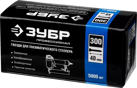 Гвозди тип 300, 40 мм, особотвердые, ЗУБР &quot;ПРОФЕССИОНАЛ&quot; 31830-40, 5000 шт 31830-40 купить в Урае