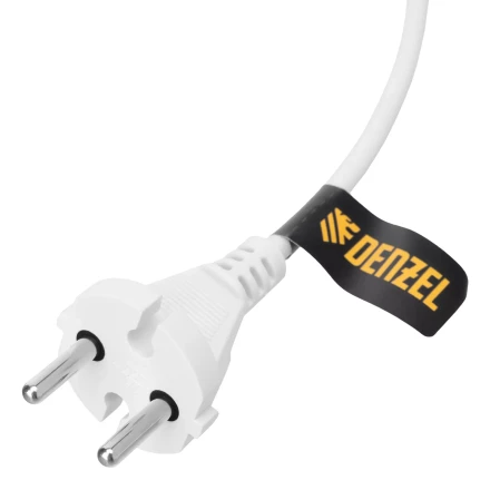 Шнур сетевой Denzel Energy Series, ПВС, 1,5 м, 2 x 1 мм, с неразборной вилкой, белый, 3 м, 37660 купить в Урае