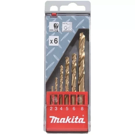 Набор сверл по металлу HSS-Tin Makita, D-43555, 6 шт купить в Урае