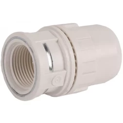 Муфта ЗУБР "ШиреФит" соединительная, "штуцер с гайкой - внутренняя резьба", 20мм-1/2" 51462-20-1/2