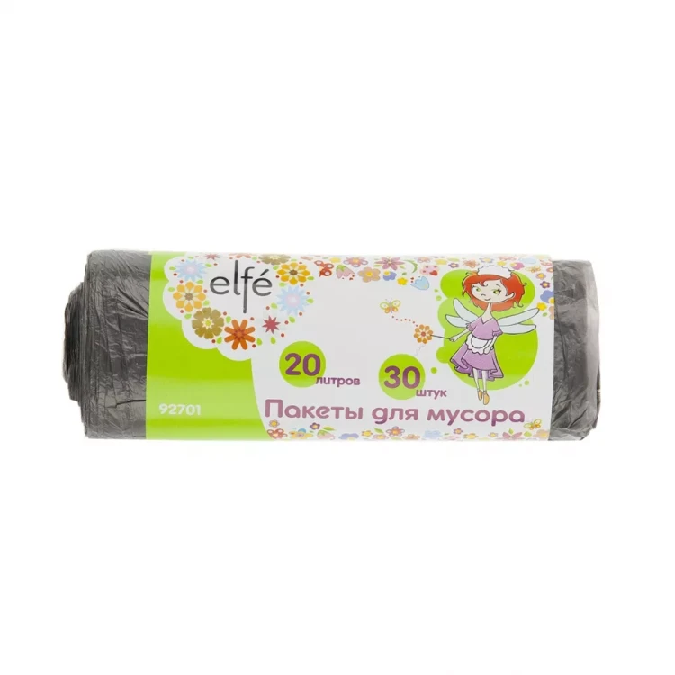 Пакеты для мусора 20 л 30 шт серые Elfe 92701 купить в Урае