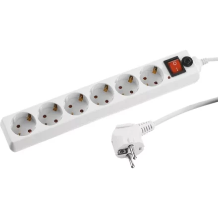 Сетевой фильтр STAYER &quot;MASTER&quot; электрический, 6 гнезд, заземление, макс. мощн. 2200 Вт, 3м 55067-3 купить в Урае