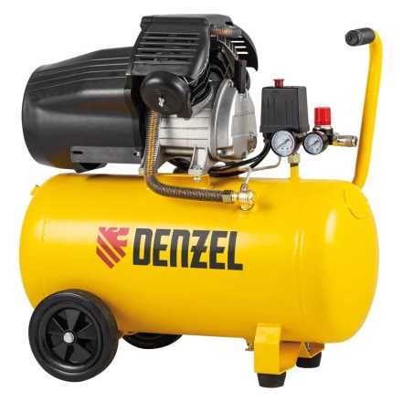 Компрессор воздушный DCV2200/50, прямой привод, 2.2 кВт, 50 литров, 380 л/мин Denzel 58167 купить в Урае