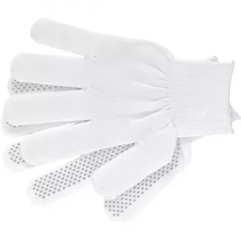Перчатки нейлон ПВХ точка 13 класс белые L 67825 купить в Урае