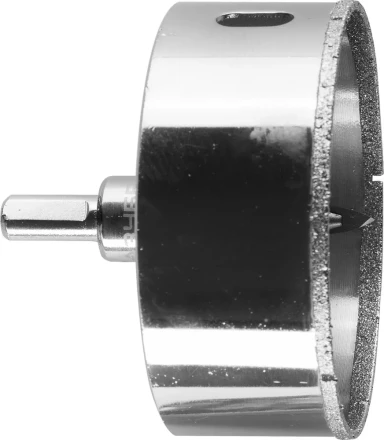 Коронка ЗУБР алмазная в сборе по кафелю, керамике с центрирующим сверлом и имбусовым ключом, зерно 60, 83мм 29850-83 купить в Урае