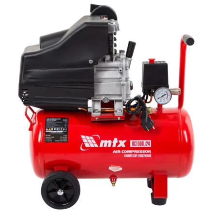 Компрессор воздушный MTX 58003, DC1500L/24, 1,5 кВт, 24 л, 210 л/мин купить в Урае