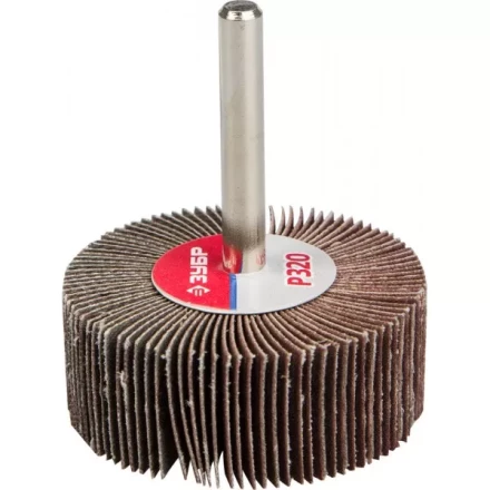 Круг шлифовальный ЗУБР &quot;МАСТЕР&quot; веерный лепестковый, на шпильке, тип КЛО, зерно-электрокорунд нормальный, P320, 20х50мм 36601-320 купить в Урае