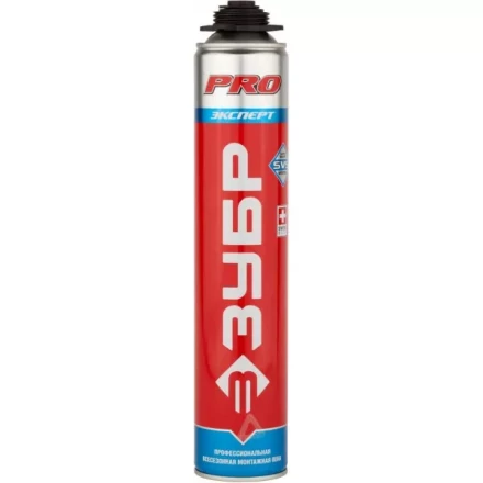 Пена ЗУБР &quot;ЭКСПЕРТ&quot; ПРО, профессиональная, монтажная, пистолетная, всесезонная, 750мл 41145_z01 купить в Урае