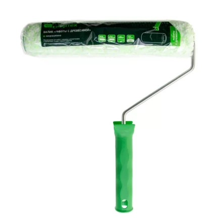 Валик &quot;Работы с древесиной&quot;, 250 мм, ворс 12 мм, D - 36 мм, D ручки - 6 мм, микроволокно Сибртех 80252 купить в Урае