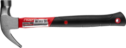 Молоток-гвоздодер ЗУБР &quot;МАСТЕР&quot;, боек c магнитом и фиберглассовой рукояткой, 450 г 20356-450 купить в Урае