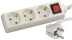 Удлинитель СВЕТОЗАР электрический с заземлением, выключателем, евро, с защитными шторками, 3 гнезда, 5м SV-55035-5 купить в Урае