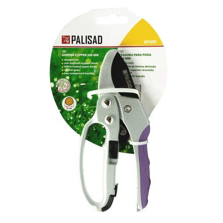 Секатор прямого реза Palisad, 200 мм, храповой механизм, металлические обрезиненные рукоятки, Luxe 605608 купить в Урае
