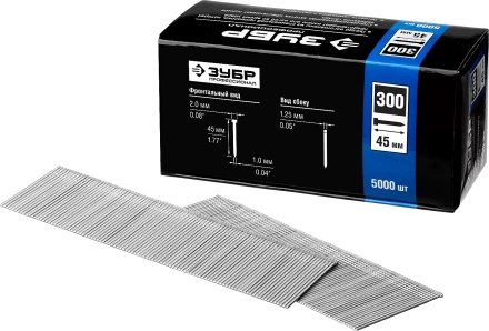 Гвозди тип 300, 45 мм, особотвердые, ЗУБР &quot;ПРОФЕССИОНАЛ&quot; 31830-45, 5000 шт 31830-45 купить в Урае