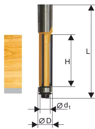 Фреза кромочная прямая ф12,7х26мм хв. 12мм Энкор 46192 46192 купить в Урае