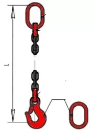 Строп цепной одноветвевой 1СЦ 12.5 т  L=2.5 м 8 кл купить в Урае