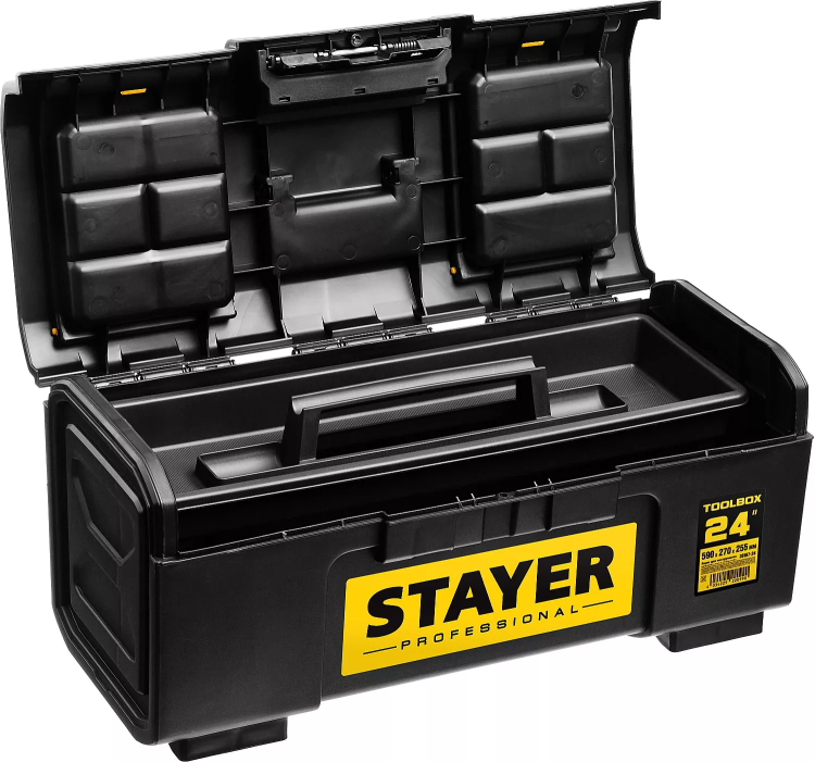 Ящик для инструмента "TOOLBOX-24" пластиковый, STAYER Professional 38167-24 купить в Урае