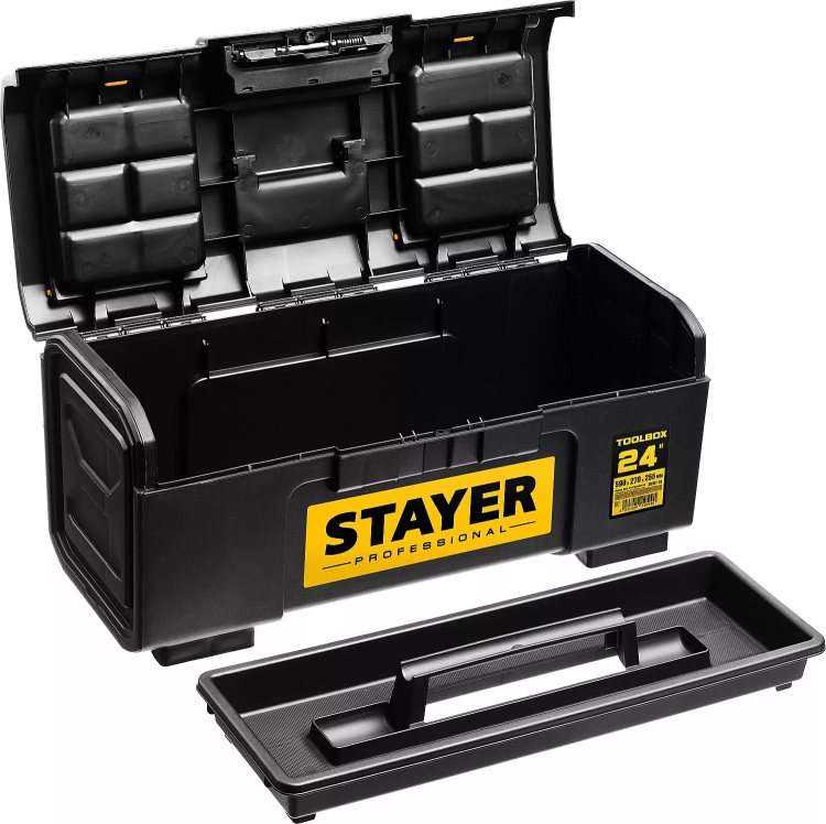 Ящик для инструмента "TOOLBOX-24" пластиковый, STAYER Professional 38167-24 купить в Урае