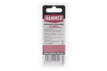 Коронка алмазная HAMMER Ф10х60мм (DHS 10.0*60/5) купить в Урае