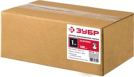 ЗУБР СВП, 1,0 мм, зажим, 500 шт, система выравнивания плитки (33861-500) купить в Урае