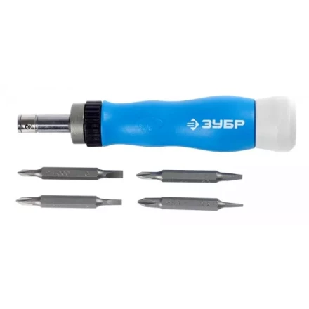 Набор ЗУБР Отвертка &quot;ЭКСПЕРТ&quot; для точных работ, реверсивная рукоятка, CR-V, сменные двусторонние биты PH-SL, 5предметов 25624-H5 купить в Урае