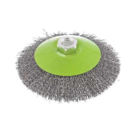 Щетка для УШМ 125 мм М14 &quot;тарелка&quot; витая проволока СИБРТЕХ 746167 купить в Урае