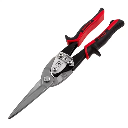 Ножницы по металлу Matrix 78328, удлиненные, 290 мм, прямой рез, CrMo, двухкомпонентные обрезиненные рукоятки, PRO купить в Урае