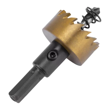 Коронка по металлу HSS, 28 мм, нитридтитановое покрытие Denzel 724106 купить в Урае