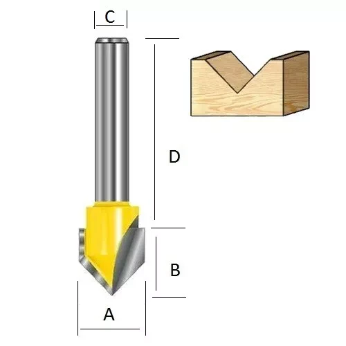 Фреза для V-образных пазов Makita D-10768 купить в Урае