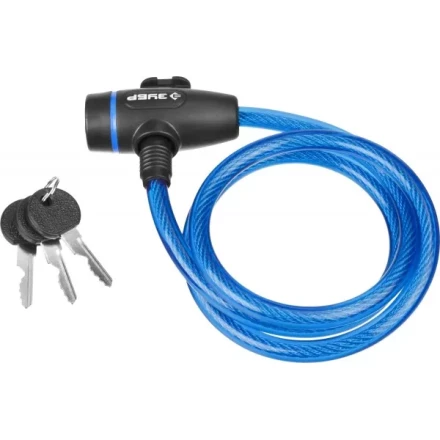 Замок ЗУБР &quot;ПРОФЕССИОНАЛ&quot;, тросовый, 3 ключа в комплекте, длина троса 1200мм, d 10мм 37261-120 купить в Урае