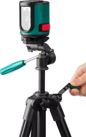 Нивелир лазерный линейный с держателем HC-1 и элевационным штативом ST-110 (35-110см), в кейcе, KRAFTOOL 34700-4 купить в Урае