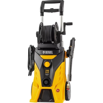 Моечная машина высокого давления R-210iD, 2600 Вт, 210 бар, 8.0 л/мин, асинхронный двигатель, барабан Denzel 58237 купить в Урае