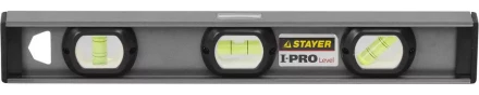 Уровень STAYER &quot;PROFESSIONAL&quot; I-PROLevel, усилен рельс с ручками, утолщен особопрочн профиль, точность 1мм/м, 3 ампулы, 40см 3477-040 купить в Урае