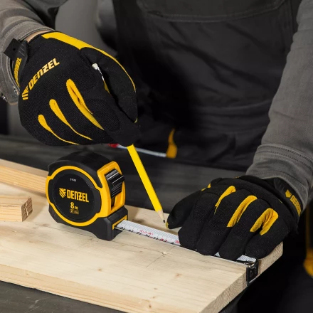 Рулетка Denzel 8м х 25мм, двухкомп. корпус, магнитный обрезиненный зацеп, 31533 купить в Урае