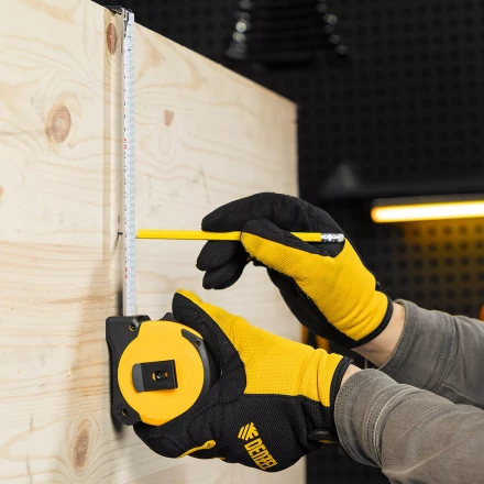 Рулетка Denzel 8м х 25мм, двухкомп. корпус, магнитный обрезиненный зацеп, 31533 купить в Урае