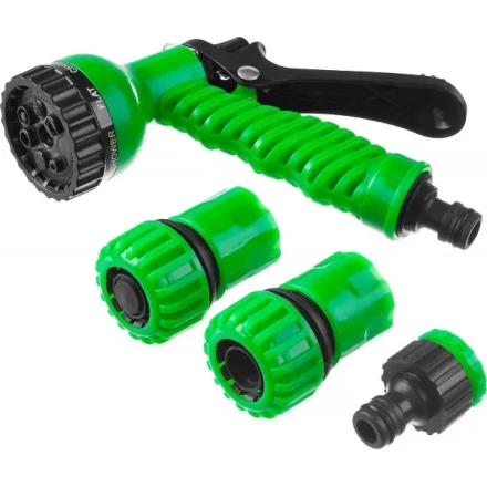 Набор поливочный РОСТОК: Распылитель пистолетный 7 поз., 2 соединителя 3/4&quot;, адаптер внешний 427369 купить в Урае