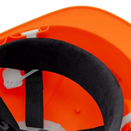 Каска защитная ударопрочная Denzel 89206, ABS/PC, плавная регулировка, модель «Форвард» (К-05),оранж. купить в Урае