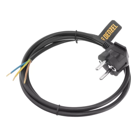 Шнур сетевой Denzel Energy Series, ПВС, 1,5 м, 3 x 1 мм, с неразборной вилкой, черный, 3 м, 37663 купить в Урае