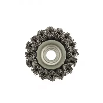 Щетка для УШМ, 65 мм, М14, "чашка", крученая металлическая проволока  MATRIX 74620 купить в Урае