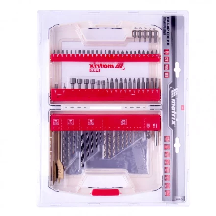 Набор сверл комбинированный по металлу 1-6,5 мм бетону 4-8 мм дереву 4-10 мм перки биты 20 шт адаптер головки 2 шт зенковка 50 предметов Pro Matrix 725650 купить в Урае