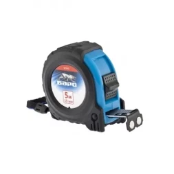 Рулетка Вектор 5 м х 19 мм, утолщенное полотно, магнитный зацеп, обрезиненный корпус БАРС 32541