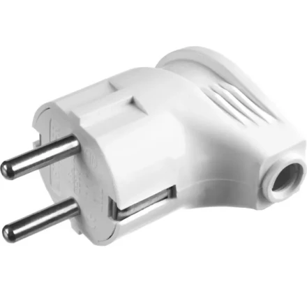 Вилка MAXElectro электрическая, 16А/220В, угловая, с заземлением, белая, STAYER 55161-W купить в Урае