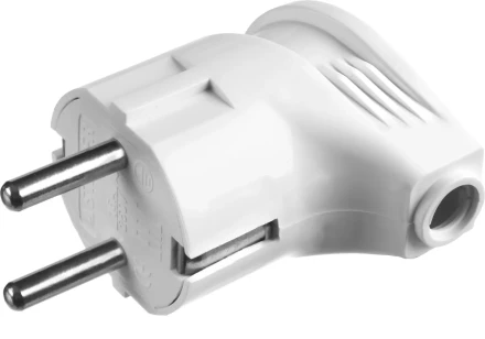 Вилка MAXElectro электрическая, 16А/220В, угловая, с заземлением, белая, STAYER 55161-W купить в Урае
