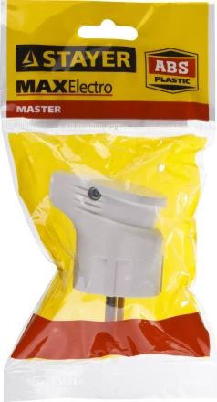 Вилка MAXElectro электрическая, 16А/220В, угловая, с заземлением, белая, STAYER 55161-W купить в Урае
