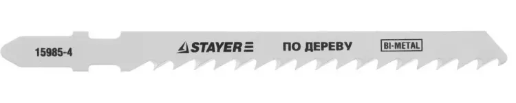 Полотна STAYER "PROFI", T144DF, для эл/лобзика, Bi-Metall, по дереву, ДВП, ДСП, EU-хвост., шаг 4мм, 74мм, 2шт 15985-4_z01 купить в Урае