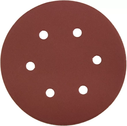 Круг шлифовальный ЗУБР &quot;МАСТЕР&quot; универсальный, из абразивной бумаги на велкро основе, 6 отверстий, Р320, 150мм, 5шт 35566-150-320 купить в Урае