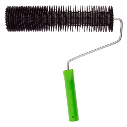 Валик игольчатый для наливных полов с ручкой, острая игла, 300 мм Сибртех 81111 купить в Урае